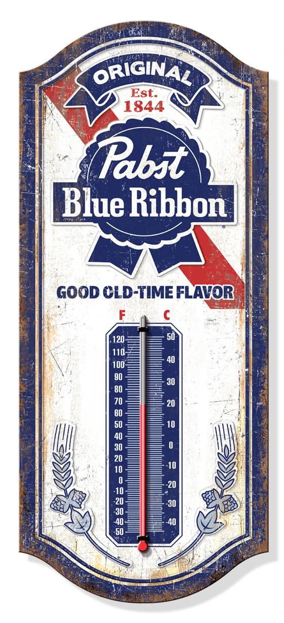 Pabst Blue Ribbon Embossed Steel Thermometer