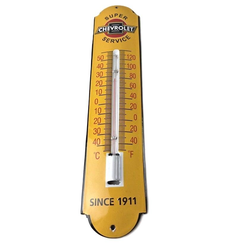 Chevrolet Super Service Gas Pump Thermometer Sign