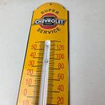 Chevrolet Super Service Gas Pump Thermometer Sign