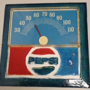 1970s PEPSI Indoor Outdoor Hanging Thermometer