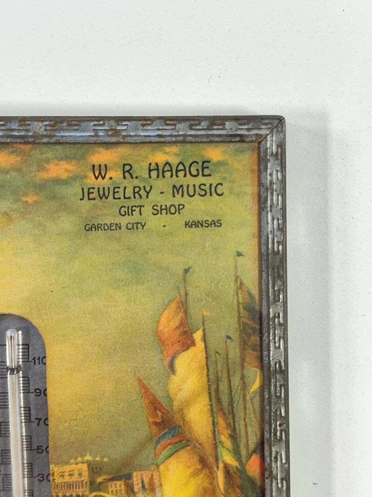 W.R. Haage Jewelry Music Advertising Thermometer - Garden City KS