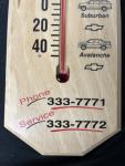 Antique Chevy SUV Store Wooden Thermometer