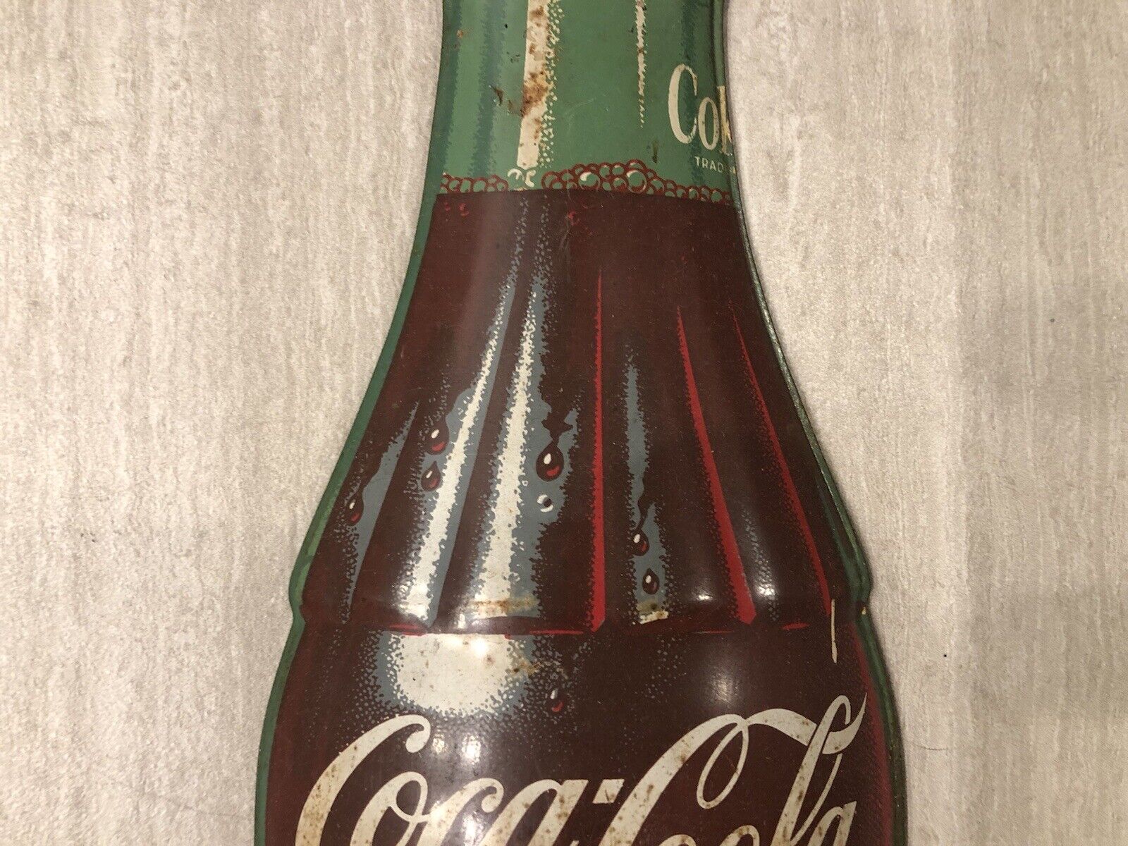 Vintage Coca Cola Tin Thermometer - Robertson Antique