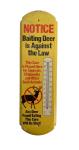 Vintage Metal Thermometer "Deer Eating Corn" 17.5"x5