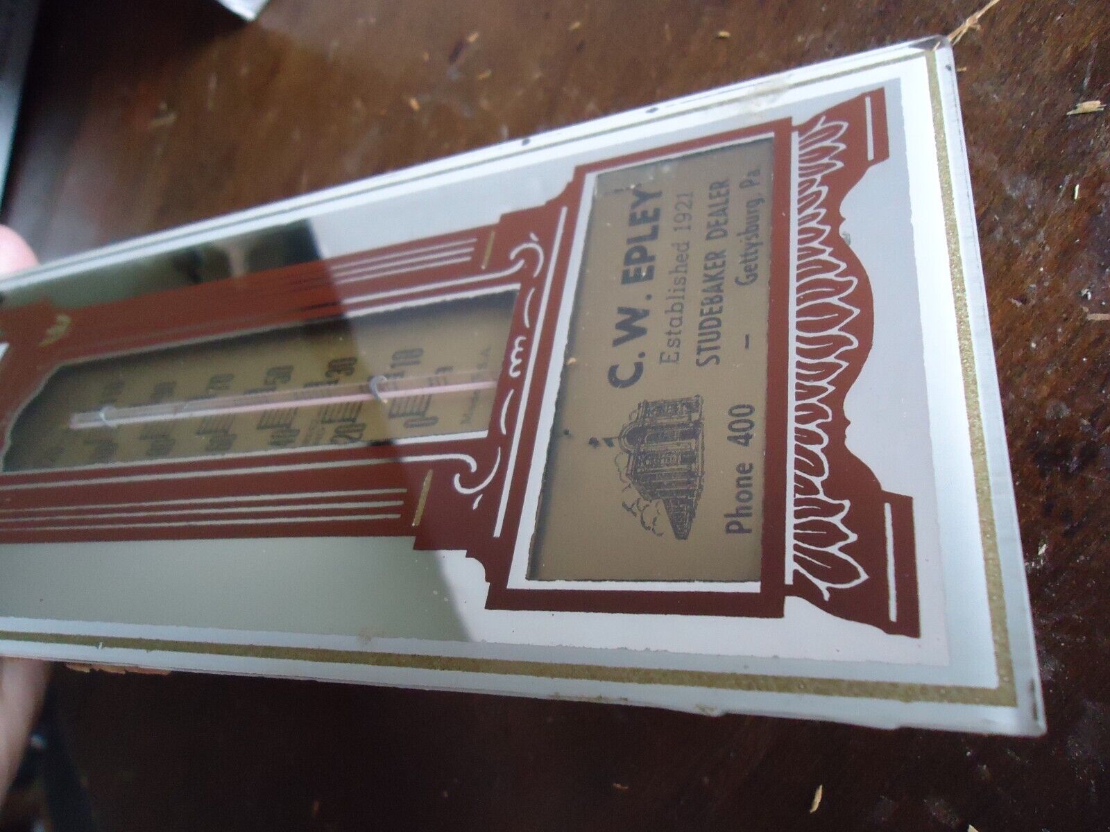 Gettysburg Studebaker Advertising Thermometer