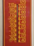 Vintage Double Cola Metal Thermometer - 7" x 28