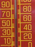 Vintage Double Cola Metal Thermometer - 7" x 28