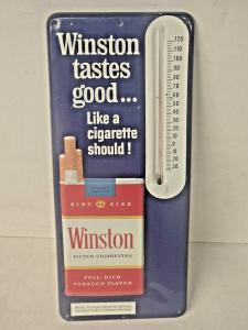 Winston Cigarettes Vintage Wall Thermometer