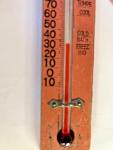 D'S Water Temp Vintage Wood Thermometer 1931