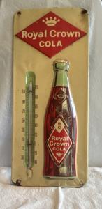 Royal Crown Cola Vintage Metal Thermometer Sign