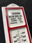 1960s Sebewaing MI Chevy Pontiac Buick Thermometer Sign