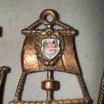 Wall Mount Brass Thermometer - Williamsburg VA Souvenir