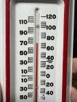 1960s Sebewaing MI Chevy Pontiac Buick Thermometer Sign