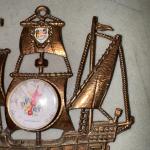 Wall Mount Brass Thermometer - Williamsburg VA Souvenir