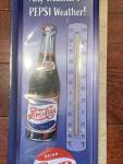 Pepsi-Cola "Any Weather" Metal Thermometer