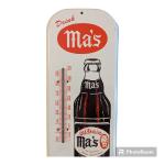 Ma's Beverages Vintage Soda Thermometer Sign