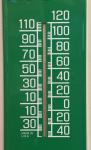 Vintage SKI Cola Metal Thermometer - 7" x 28