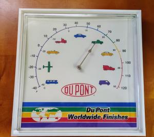 Vintage Dupont Gas Oil Garage Thermometer Sign