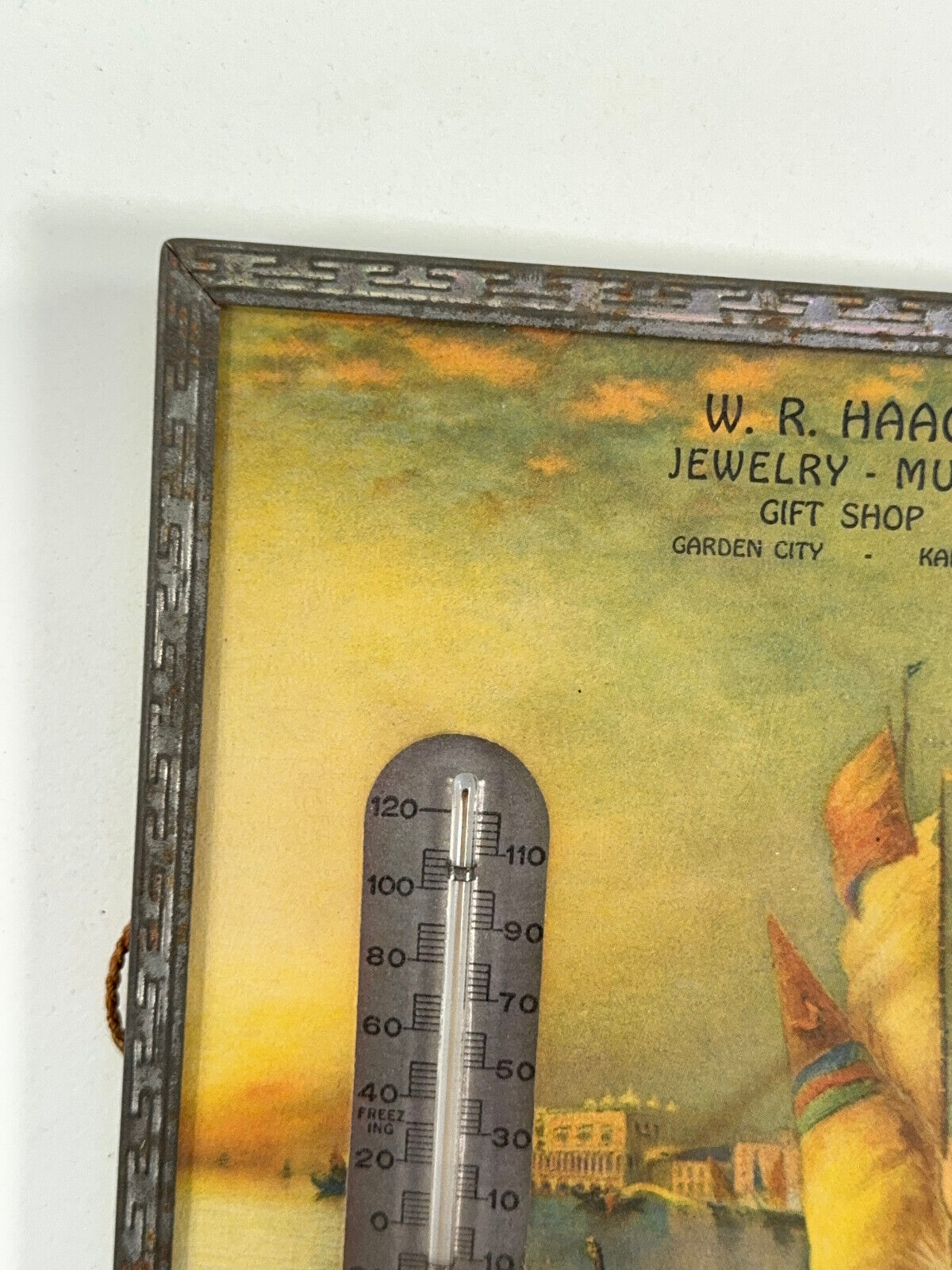 W.R. Haage Jewelry Music Advertising Thermometer - Garden City KS