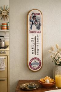 Heinz Tomato Soup Vintage Wall Thermometer Decor