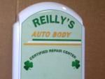 Reilly's Auto Body Shop 1957 Chevy Thermometer Sign