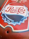 1950s Pepsi Cola Vintage Metal Thermometer 27" X 8