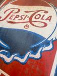 1950s Pepsi Cola Vintage Metal Thermometer 27" X 8
