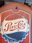 1950s Pepsi Cola Vintage Metal Thermometer 27" X 8