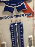 Pabst Blue Ribbon Vintage Metal Advertising Thermometer