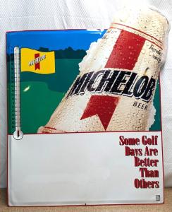 Michelob Golf Days Vintage Thermometer Metal Sign