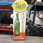 Vintage Teem Soda Tin Wall Thermometer