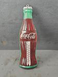Vintage Coca-Cola Bottle Thermometer Sign, 16
