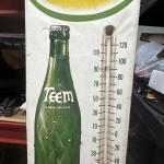 Vintage Teem Soda Tin Wall Thermometer