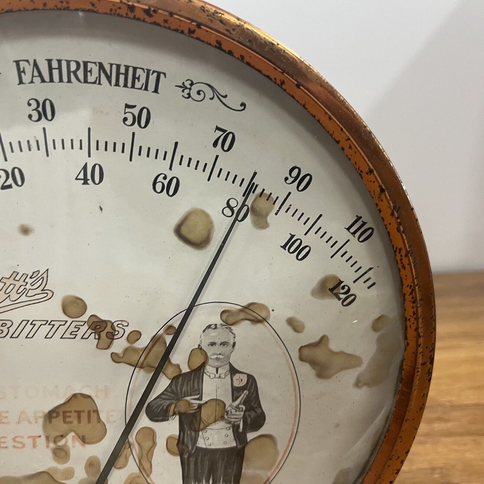 Vintage ABBOTTS BITTERS Thermometer - Brings Digestive Aid