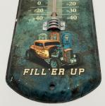 Vintage Metal Auto Thermometer in Bright Colors