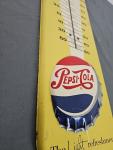 1957 Pepsi Cola Embossed Thermometer, 27 Inch