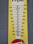 1957 Pepsi Cola Embossed Thermometer, 27 Inch