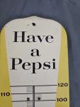 1957 Pepsi Cola Embossed Thermometer, 27 Inch