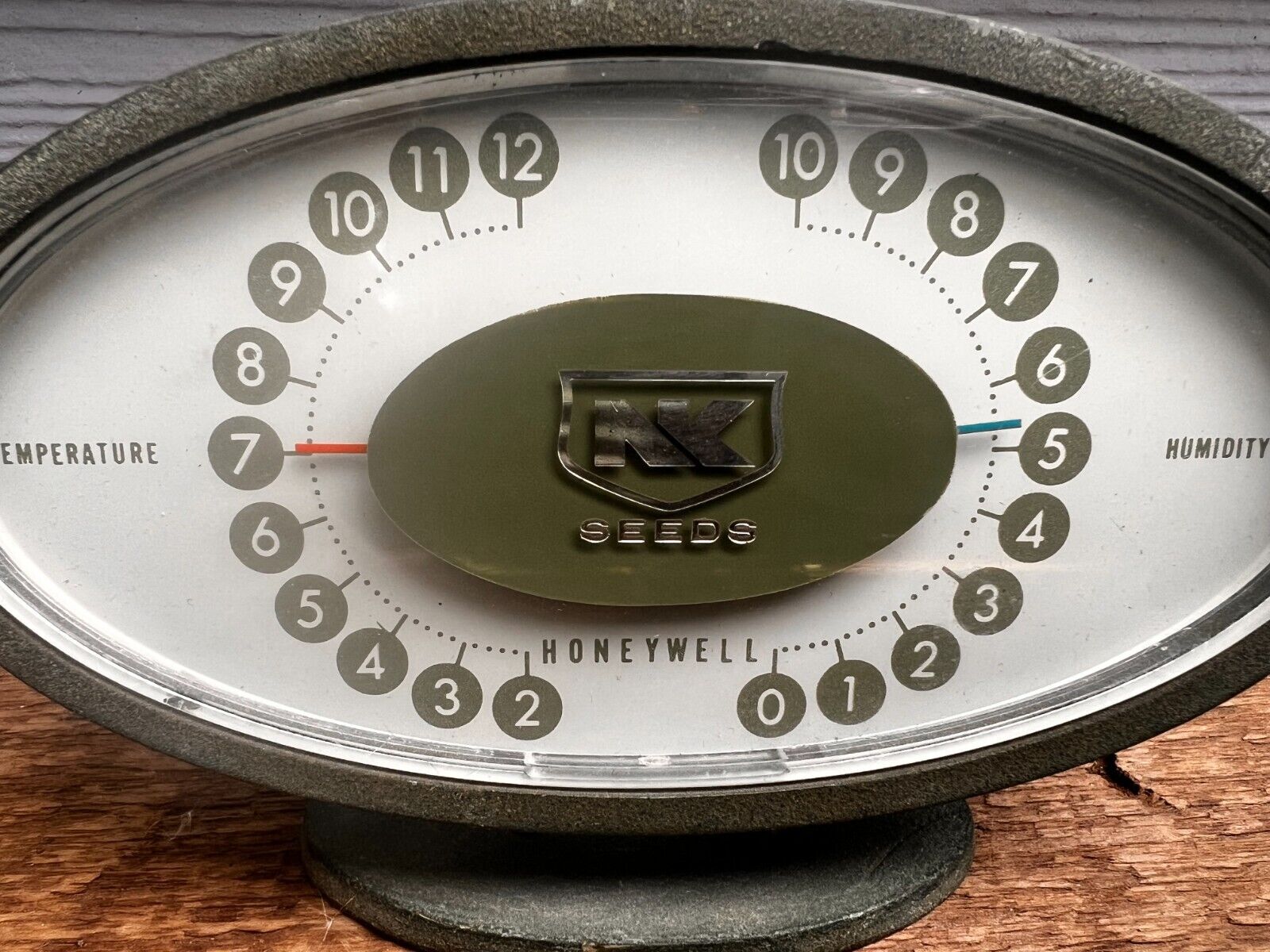 Rare Antique Honeywell NK Seeds Table Thermometer