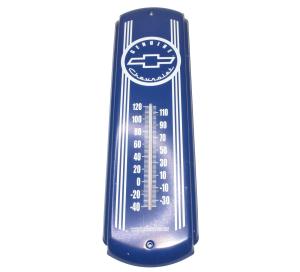 Chevrolet Vintage Blue and White Advertising Thermometer