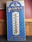 Pabst Blue Ribbon Beer Vintage Thermometer Sign
