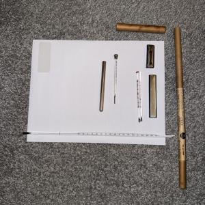 Set of 4 Vintage Thermometers in Case