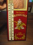 Budweiser King of Beers Wooden Thermometer 24