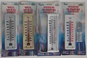 Set of Four Vintage Taylor Wall Thermometers