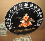Anheuser Busch 12" Round Eagle Logo Thermometer
