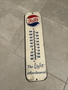 1954 Pepsi Cola Embossed Advertising Thermometer