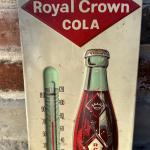 Vintage Royal Crown Cola Soda Thermometer Sign