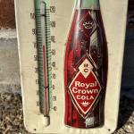 Vintage Royal Crown Cola Soda Thermometer Sign