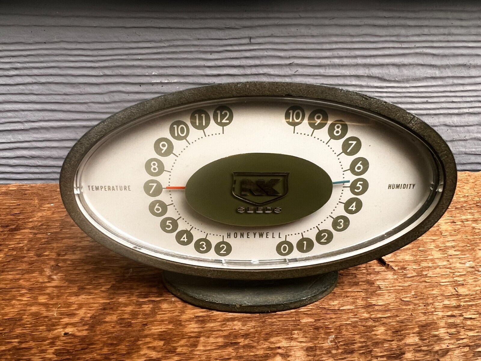 Rare Antique Honeywell NK Seeds Table Thermometer