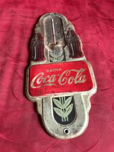 1942 Coca-Cola Double Bottle Thermometer by Robertson